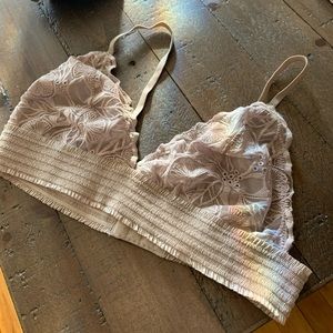 Aerie nude lace bralette size medium